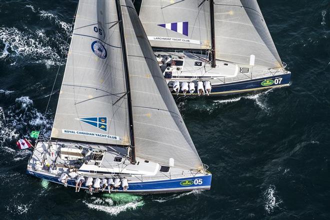 Royal Canadian YC (CAN) and Larchmont YC (USA) racing for the leadership - New York Yacht Club Invitational Cup presented by Rolex ©  Rolex/Daniel Forster http://www.regattanews.com